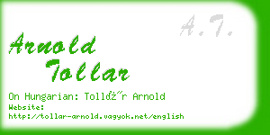 arnold tollar business card